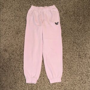 🖤HOLLISTER VINTAGE LIGHT PINK BUTTERFLY SWEATPANTS SIZE S🖤